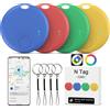 FUYAOSC Air tracker Android, 4 PCS Smart Tracker Tag GPS Localizzatore Chiavi Compati...