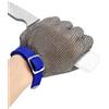 QWORK® Guanto in maglia metallica 1 pezzo — Acciaio Inox 316L, Livello 5 di r...