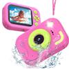 Usteetic Macchina Fotografica Bambini, 48MP 1080P Macchina Fotografica Subacquea Fotoc...