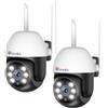 Ctronics Telecamera Wifi Esterno, 1080P Videocamera Sorveglianza wifi con Vis...