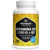 Vitamaze - amazing life Vitamina D3 K2, 8 Mese, 240 Piccole Compresse, Alto Dosaggio Vitamina D3 e 10...