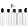 Generico 5 x 100ML Bottiglie Vuoto da Viaggio con Tappo Flip Top,Flaconi per ...