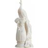 Statua di Pavone con Piedistallo Classica Statua di Pavone in Resina Elegante