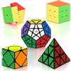 ROXENDA Speed Cube Set, Cube Pack of 2x2 3x3 Piramide Dodecahedron Skewb, Tor...