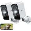 ieGeek 2K Telecamera Wi Fi Esterno/Interno Senza Fili Videocamera Bianco