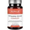 NUTRALIE Vitamina D3 e K2 10000 UI Immunità Ossa e Muscoli Vit D3 K2 MK7 Vitamina D3 + K2