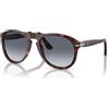 Persol PO 649 54 24/86 Occhiali da Sole Havana/Blu Chiaro Sfumato