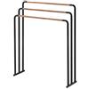 Yamazaki 7468 PLAIN Bath Towel Hanger, black, Steel/Wood, 70 x 19 x 83 cm