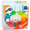 small foot 11694 Sonaglio campanelle, colorato con supporto, 8 pezzi con bacchette e 8 canzoni, strumento musicale per l'educazione musicale nella prima infanzia, a partire da 3 anni