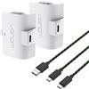 Venom High Capacity 1100mAh Rechargeable Battery Twin Pack White Xbox Series...