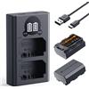 K&F CONCEPT NPFZ100 Batteria 2600mAh e Caricatore LCD a 2 slot Compatibile co...