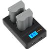 Tecmana Batteria di ricambio ENEL3E con caricatore per Nikon D70 D80 D90 D100...
