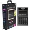 eneloop pro Caricabatterie PRO, per 1-4 batterie ricaricabili AA/AAA, 2 ore temp