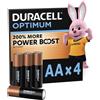 DURACELL Optimum AA Batterie (Confezione da 4) - Batterie Alcaline d 4 Batterie