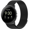 Per Google Pixel Watch 3 45mm Milanese Metal Magnetic Watch Band (Nero)