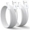 NINGKPOW Cavo iPhone Originale Apple [Certificato MFi] 1M 2Pezzi Caricatore 1M+1M Bianco