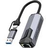 No Scheda di Rete Cablata 5G USB 3.0 TYPE-C A RJ45 Adattatore Ethernet 5000 Mb2288