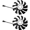 No HA8010H12F-Z 75MM 2Pin GTX1050Ti GPU Cooler DUAL Fan per GTX 107167
