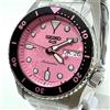 Seiko Orologio Uomo Automatico Seiko 5 Sports SBSA321 Quadrante Rosa Giappone Nuovo...