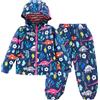 LZH Bambini Impermeabile Ragazzi Giacca con Cappuccio Dinosauro Cappotto + Pa...
