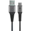 Wentronic goobay 49295 USB-C Cable to USB-A - Extra Robust Premium Textile Cable with Meta