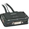 Lindy 42341 KVM Switch Compact USB Audio DVI, 2 Porte