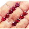 Salmone Rosso Zaffiro Forma Cuore 6x6 MM Misura Loose Gemma Con Omaggio