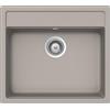 SCHOCK - Lavello Cucina 'NEMO N100 Grigio Tortora, 570x510 | Lavello 1 Vasca Small in Cristalite; Abbinabile con Miscelatori; Piani Cottura e Forni; Resistente a Urti e Alte Temperature.