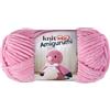 Utopia Crafts Knit Me Amigurumi Velvet Chenille Yarn, Chunky Yarn for Crochet, 50g/55m Super Soft Polyester for Teddies, Plush Toys and Blankets, EN71-3 and Oeko-Tex Certified, 5.5mm Hook (Pink)
