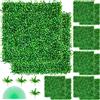 VEVOR 12 Pezzi Artificiale Pannello da Siepe di Bosso, 50,8 x 50,8 cm, Siepi Artificiali, Recinzione Artificiale Bosso, Edera Finta Effetto Realistico Decorazione Plastica Verde, Spessore da 4 cm