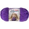 Utopia Crafts Knit Me Amigurumi Velvet Chenille Yarn, Chunky Yarn for Crochet, 50g/55m Super Soft Polyester for Teddies, Plush Toys and Blankets, EN71-3 and Oeko-Tex Certified, 5.5mm Hook (Purple)