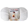 Utopia Crafts Knit Me Amigurumi Velvet Chenille Yarn, Chunky Yarn for Crochet, 50g/55m Super Soft Polyester for Teddies, Plush Toys and Blankets, EN71-3 and Oeko-Tex Certified, 5.5mm Hook (White)
