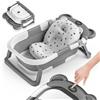 SUPERBE BEBE Vasca da bagno pieghevole con cuscino da bagno e termometro incorporato, vasc...