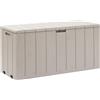 Toomax Baule Multibox Bravo 270L, finitura effetto legno, grigio tortora in plas