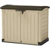 Keter Armadio Keter da terazzo in resina beige Box porta attrezzi giardino da scontare