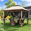 BAKAJI Gazebo Pieghevole One touch 3.6 x 3.6 M Rivestimento in PU Anti UV e