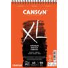 CANSON XL Sketch 90gsm A5 Paper, Fine Grain, Spiral Pad Long Side, 60 Ivory Shee
