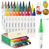 Ohuhu PENNARELLI ACRILICI 30 COLORI ACRYLIC MARKER PUNTA A PENNELLO ALTA COPRENZA