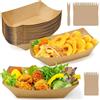 Huucozn 50 Pz Vassoi Cartone Kraft,Ciotole per Patatine Fritte in C