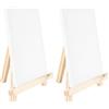 Ideen mit Herz Mini cavalletti con tela, mini tele su telaio, bianco,