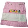 - Senza marca/Generico - sacchetto sacca asilo scuola con tela aida da ricamare colore rosa 35x26cm