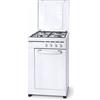 Lar.el LAREL Cucina a Gas Fornello 4 Fuochi Mobile Portabombola Bianco Valvole