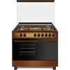 vedi in descrizione Cucina LAREL 5 fuochi a gas 90×60 Forno elettrico porta bombola Marrone L90BT5M