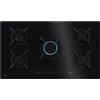Aeg Piano Cottura 5 Fuochi a Gas 88 cm in Vetro Nero HKB95453NB 8000 Flamelight