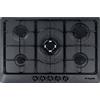 Plados Piano Cottura 5 Fuochi Incasso a Gas 75 cm Black Matt UG70 - STAR75