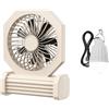 Ventilatore Portatile con Luce e 5 Velocit�� Ricaricabile per Uso Dormitorio Cam