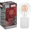 Paladone, Lampada con lampadina neon a LED decorativa Marvel Avengers, con lampa