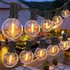 GPATIO CATENA LUMINOSA ESTERNO G40 100FT 30M LAMPADINE PLASTICA BIANCA DECORAZIONE GIAR
