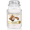 YANKEE CANDLE CANDELA PROFUMATA IN GIARA GRANDE COPERTA MORBIDA SOFT BLANKET ARREDAMENTO CASA