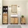 vidaXL Set Mobili da Bagno 4 pz in Legno Massello di Mango